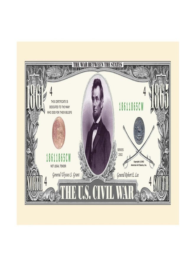 American Art Classics Pack of 25 - US Civil War Novelty Money Bill - Image 2
